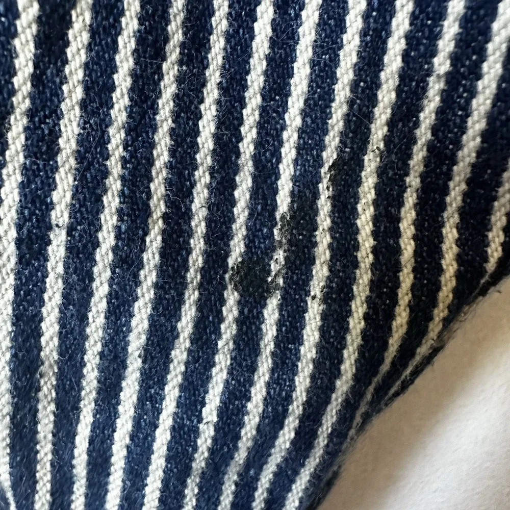 Pointer Brand USA Hickory Striped Denim Carpenter Pant Railroad Blue Sz 32 x 32